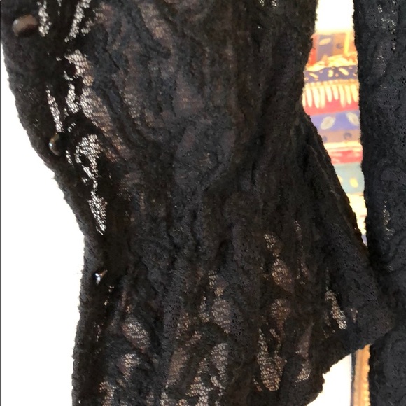 Nordstrom black lace cardigan - Picture 3 of 4